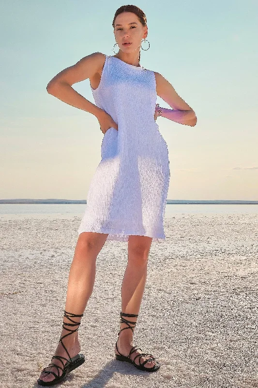 COTTON FIELD WHITE CRINKLE DRESS