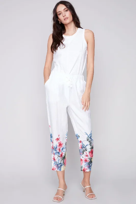 BORDER FLORAL JOGGER PANT