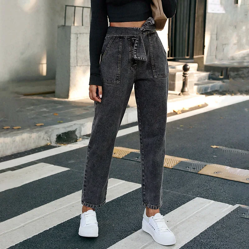 2022-juliafashion-womens-jeans-straight-leg-denim-jeans-high-waisted-pocket-patched-jeans-casual-lace-up-pants-gathered-waist-trousers