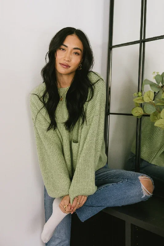 Aliyah Knit Sweater in Green