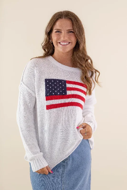 All American Sweater-White