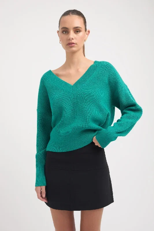 autumn-v-neck-jumper-green-marle