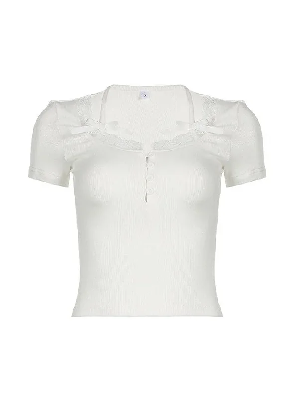 bow-accent-lace-trim-half-button-plain-slim-fit-crop-top