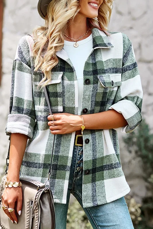 casual-plaid-patchwork-turndown-collar-tops-1