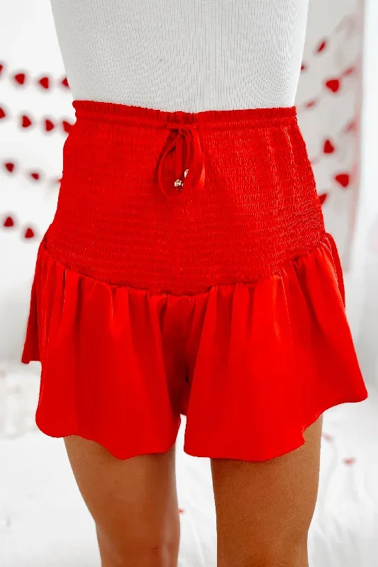 chic-comfort-smocked-satin-shorts-red