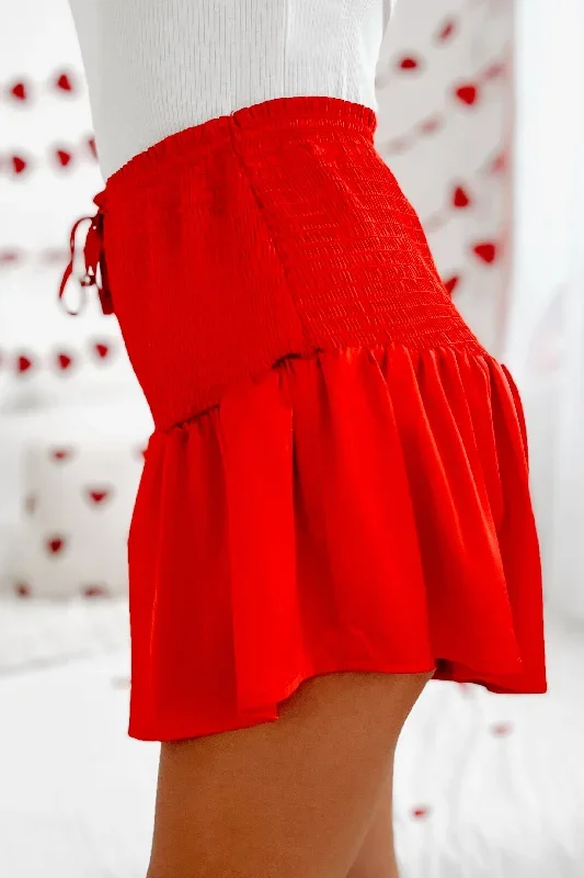 chic-comfort-smocked-satin-shorts-red