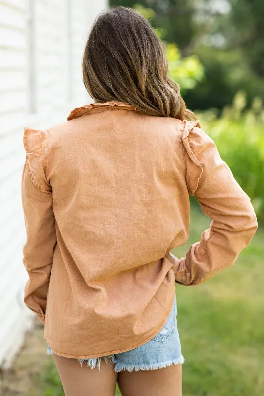 cinnamon-button-up-flutter-sleeve-detail-top