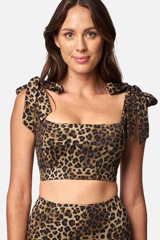 Classic Square Neck Bikini Bralette LEOPARD