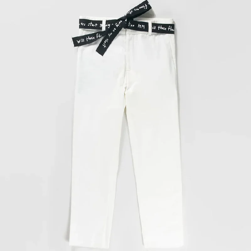 MID-RISE TROUSER ""CORA"" IN WHITE