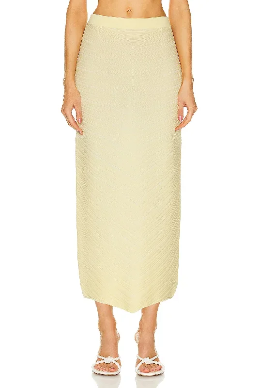 Cotton Moving Rib Skirt