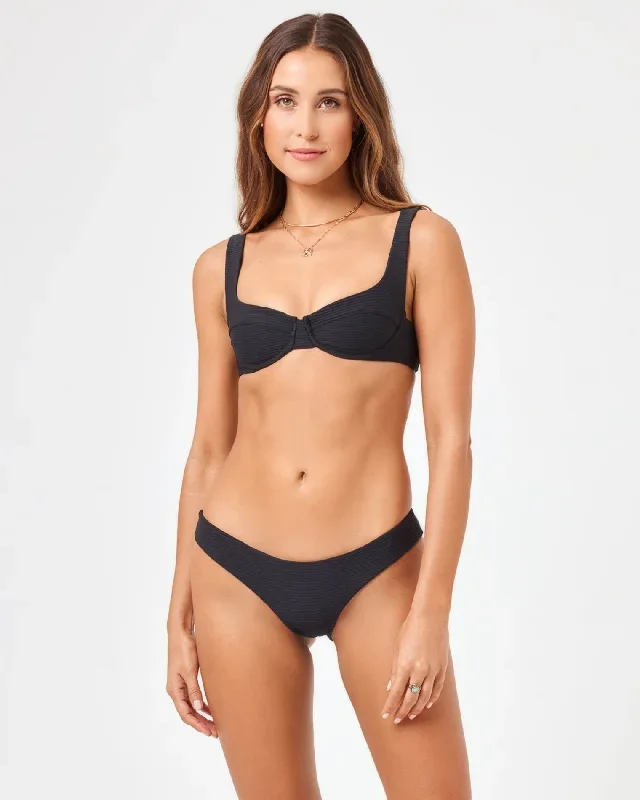 Eco Chic Repreve Nikita Bikini Top - Black