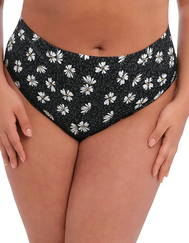 Elomi Plain Sailing Bikini Brief Black Daisy