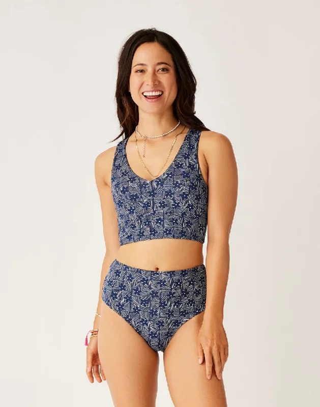 Erin Reversible Bottom: Daisy/Navy