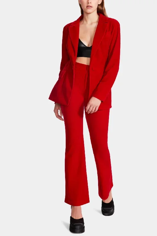 Fit And Flare Velvet Pant