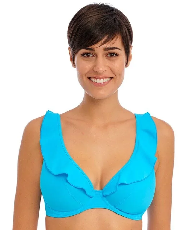 Freya Swim Jewel Cove Underwire High Apex Bikini Top - Plain Turquoise