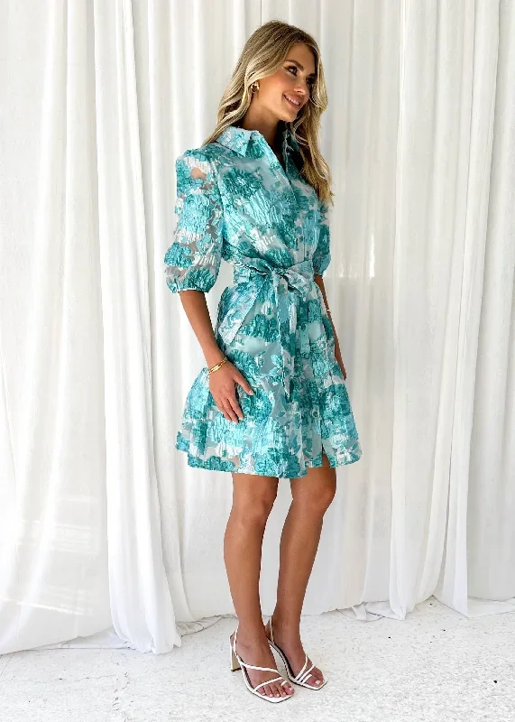 glazer-dress-aqua-jacquard