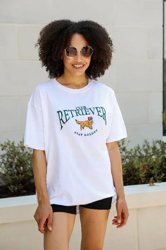 Golden Retriever White Graphic Tee