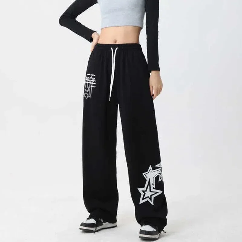 Oversize Stars Wide Leg  Trousers