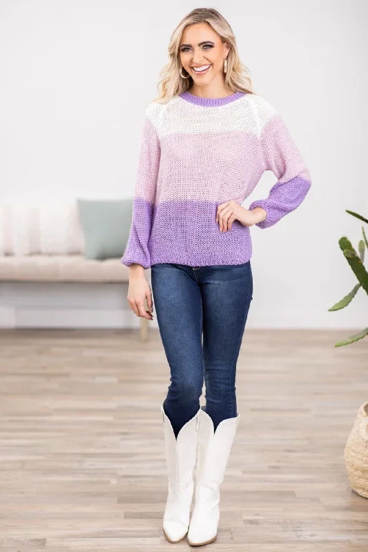 lavender-colorblock-sweater