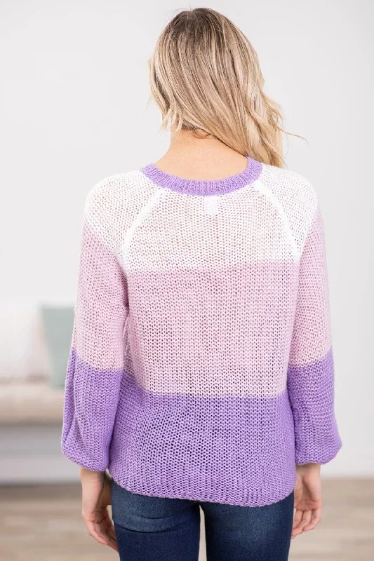 lavender-colorblock-sweater