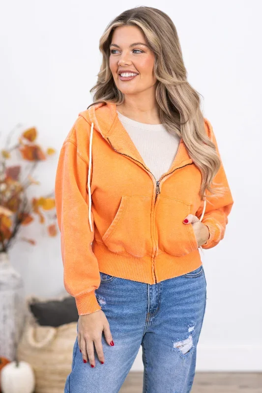 light-orange-washed-fleece-full-zip-hoodie