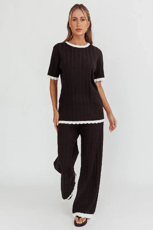 liloh-contrast-trim-ribbed-knit-pants-black