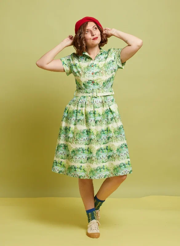 Louise Dress - Green Wild Swimmers