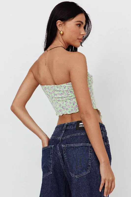 lulu-strapless-crop-top-lime-pink