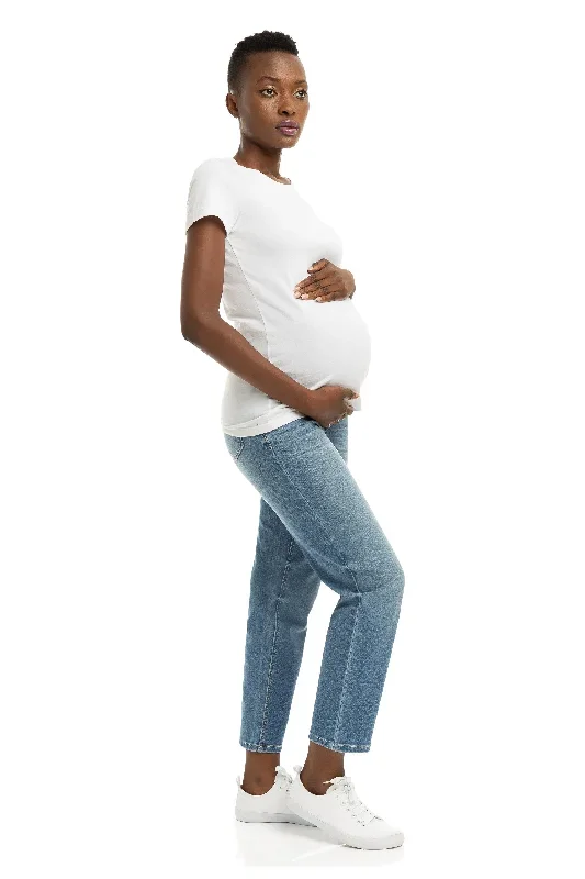 Maternity Eco Straight Jean w/ Bellyband in Kinsley