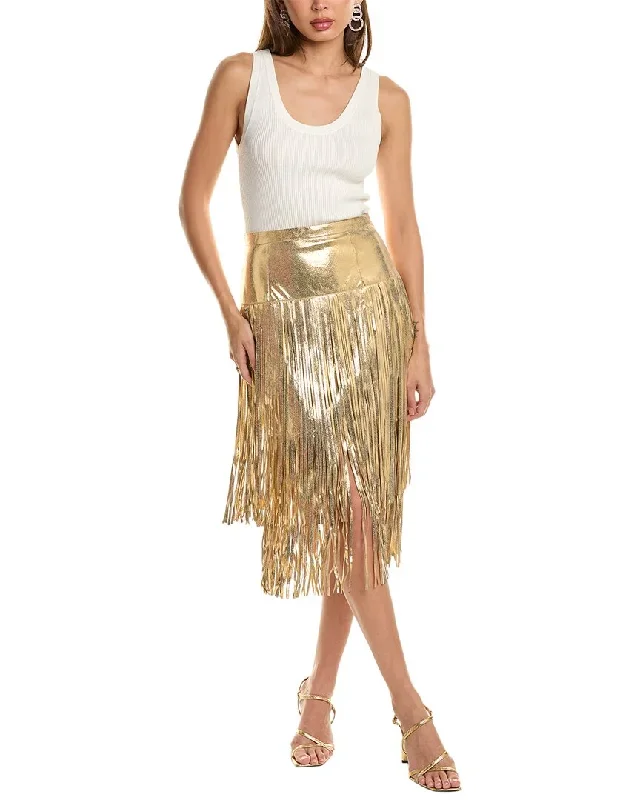 Michael Kors Collection Suede Fringe Skirt