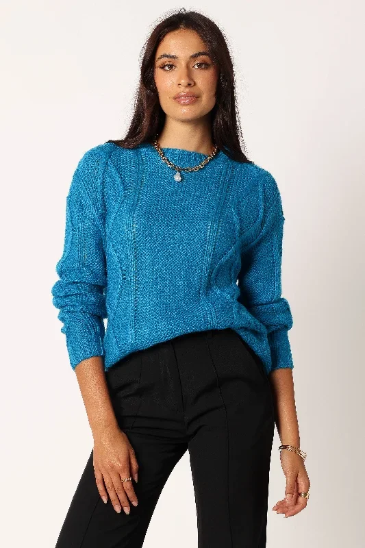 Michaela Knit Sweater - Royal Blue