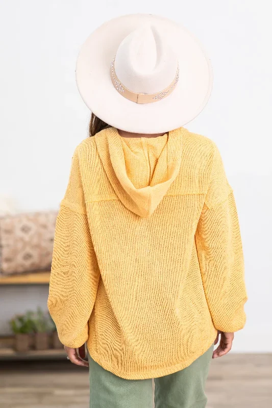 mustard-melange-hooded-long-sleeve-top