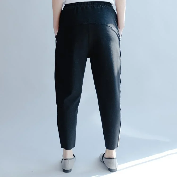 new-summer-casual-pants-knitting-cotton-elastic-waist-trousers