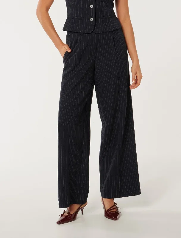 Noa Pinstripe Wide Leg Pants