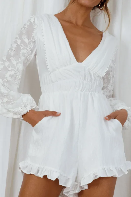 novella-long-embellished-sleeve-frill-trim-romper-white