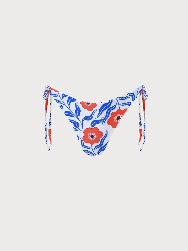 Reversible Floral Tie Bikini Bottom