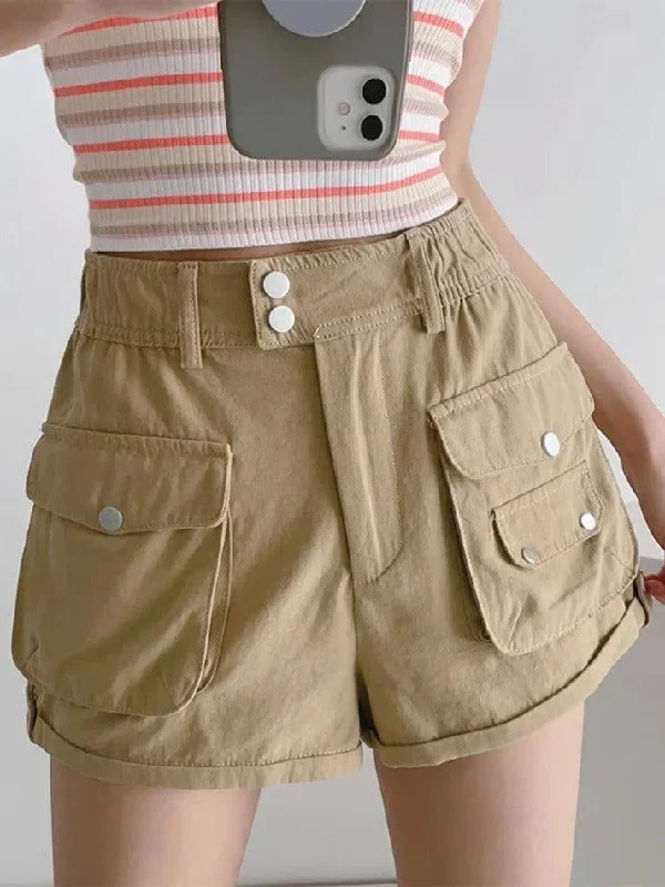 Rolled Cargo Pockets Shorts