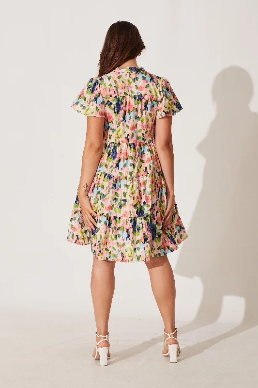 saldana-smock-dress-in-pink-with-multi-watercolour-floral-cotton