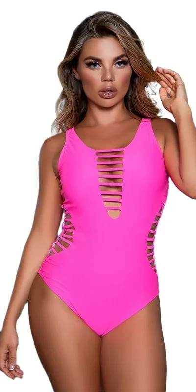 Sexy Vanessa Deep Plunge Cut Out Swimsuit