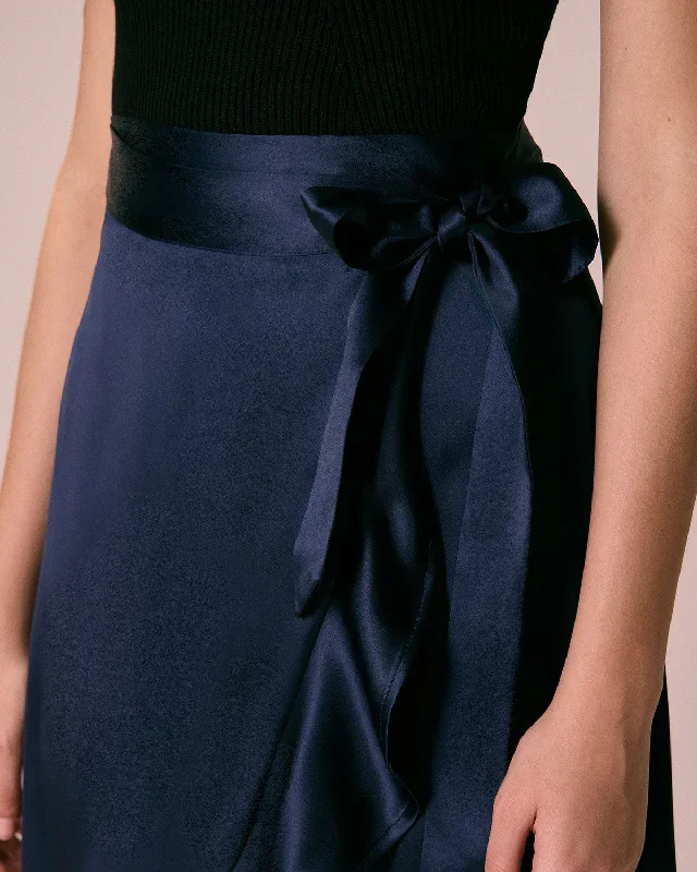 the-navy-drawstring-ruffle-satin-midi-skirt