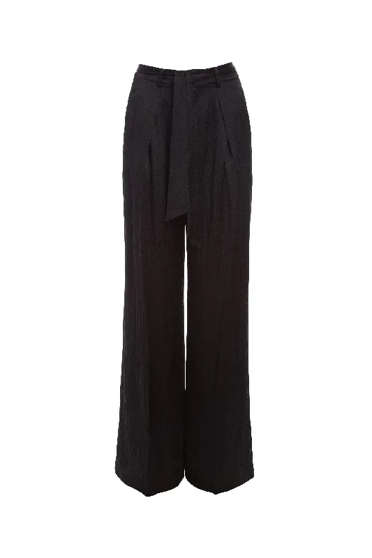 Thomazia Pant in Black Silk