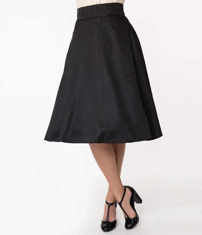 unique-vintage-retro-style-black-high-waist-vivien-swing-skirt