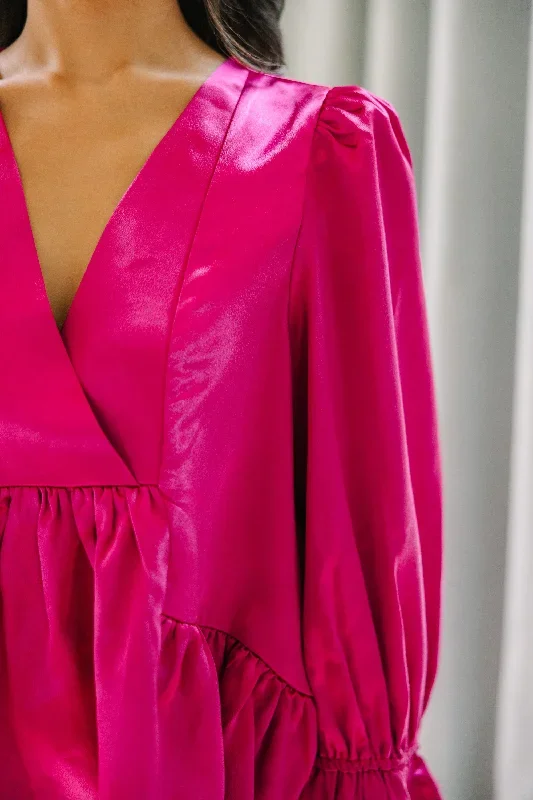 very-you-magenta-pink-satin-blouse