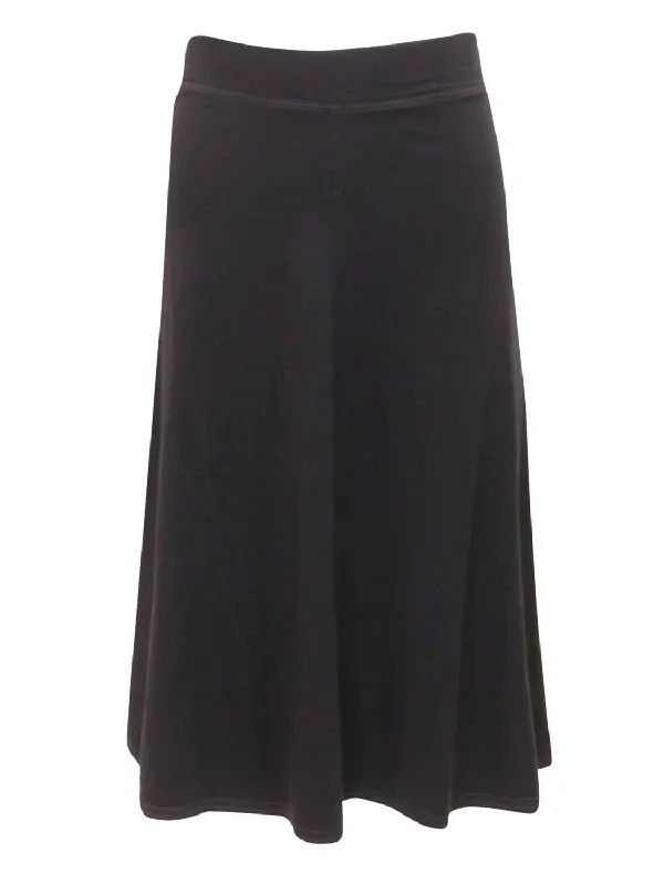 Women's 4 Panel Knee-Length Skirt In Iron