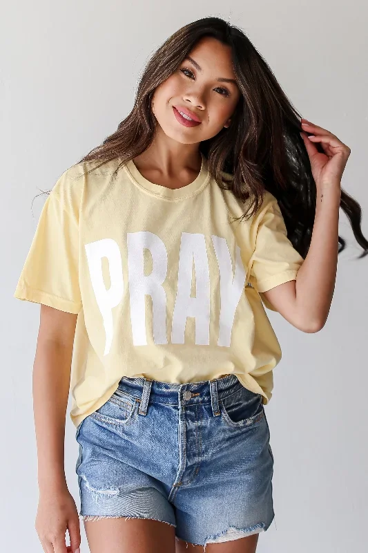 yellow-pray-cropped-tee