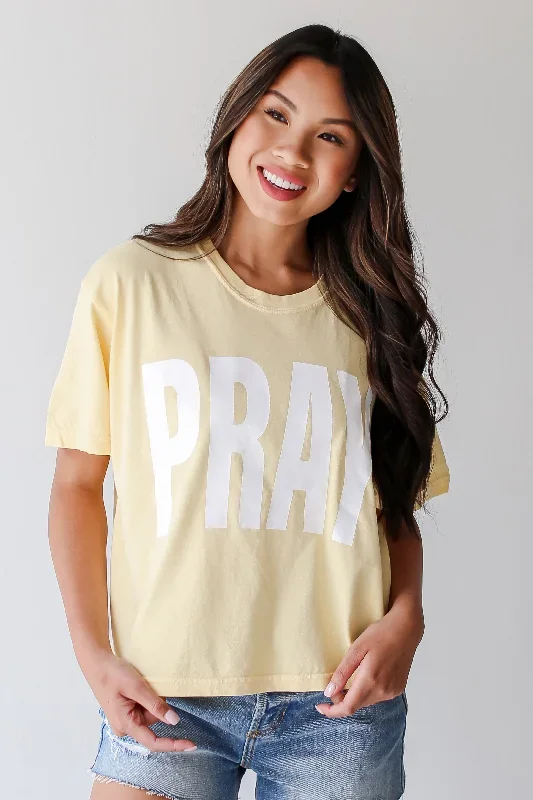 yellow-pray-cropped-tee